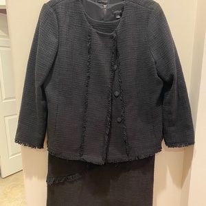 Ann Taylor 2 piece dress and coat with fringe